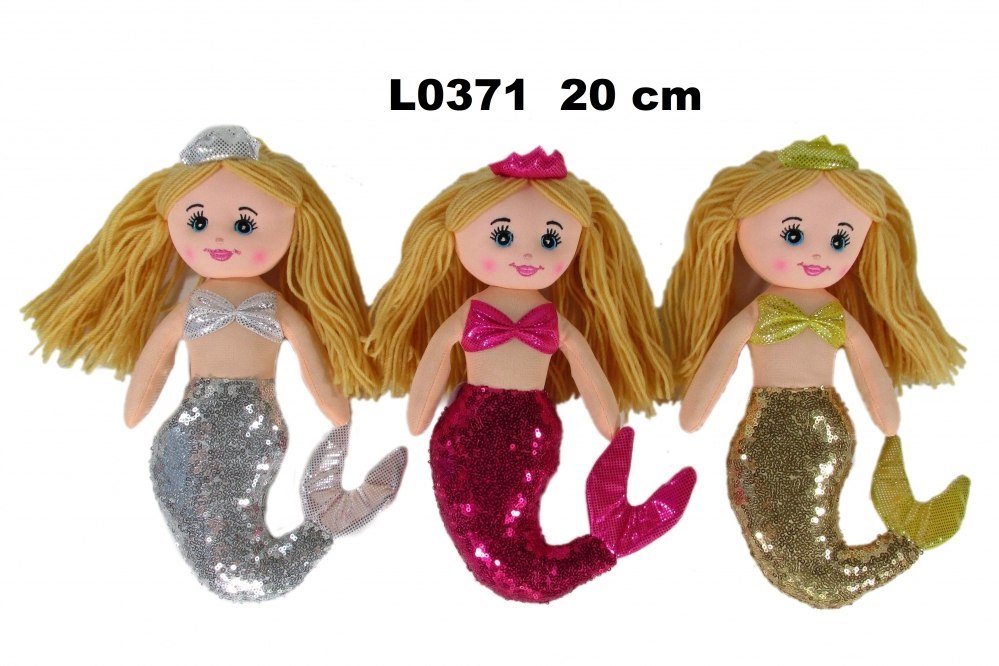 MERMAID PLUSH TOY 20CM SEQUINS SA SUN-DAY